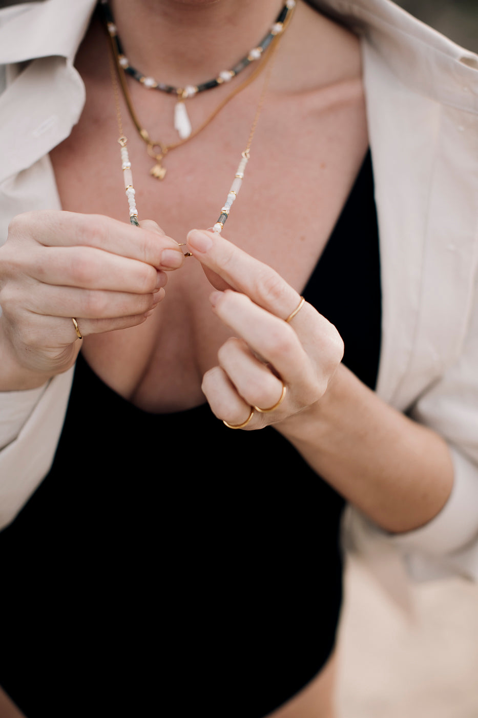 MOSS PEARL Glasses Chain