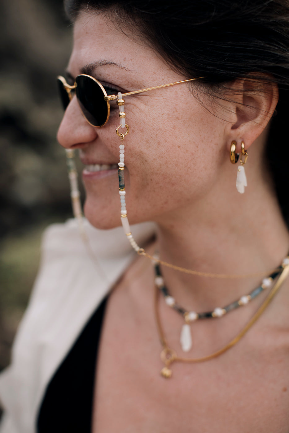 MOSS PEARL Glasses Chain