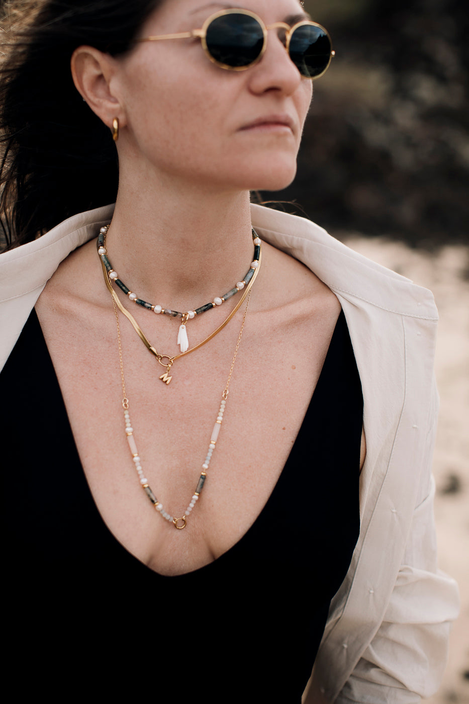 MOSS PEARL Glasses Chain