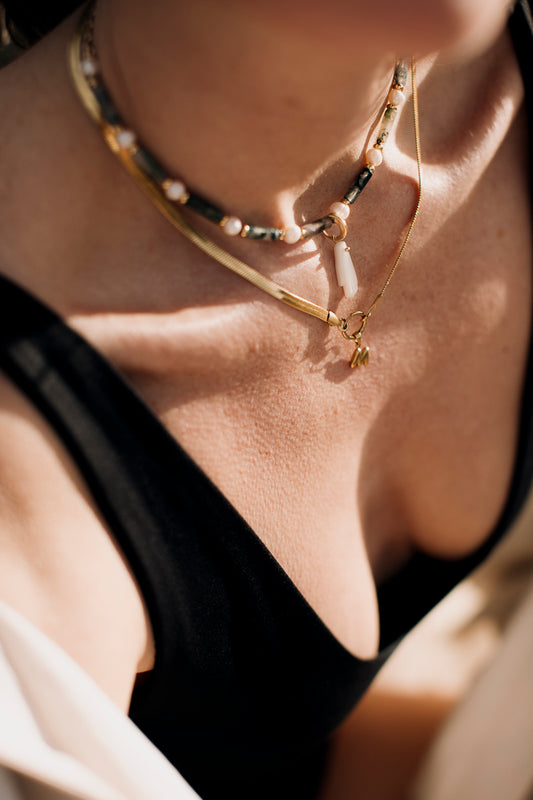 MOSS PEARL Necklace & Bracelet