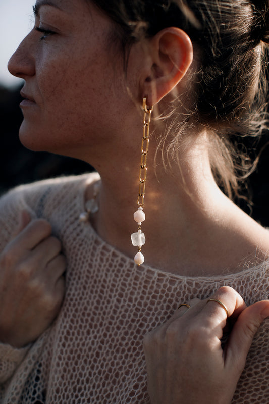 PASTEL PEARL Earrings & Bracelet