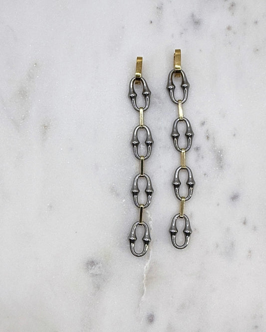 Connections two-tone versatile earrings