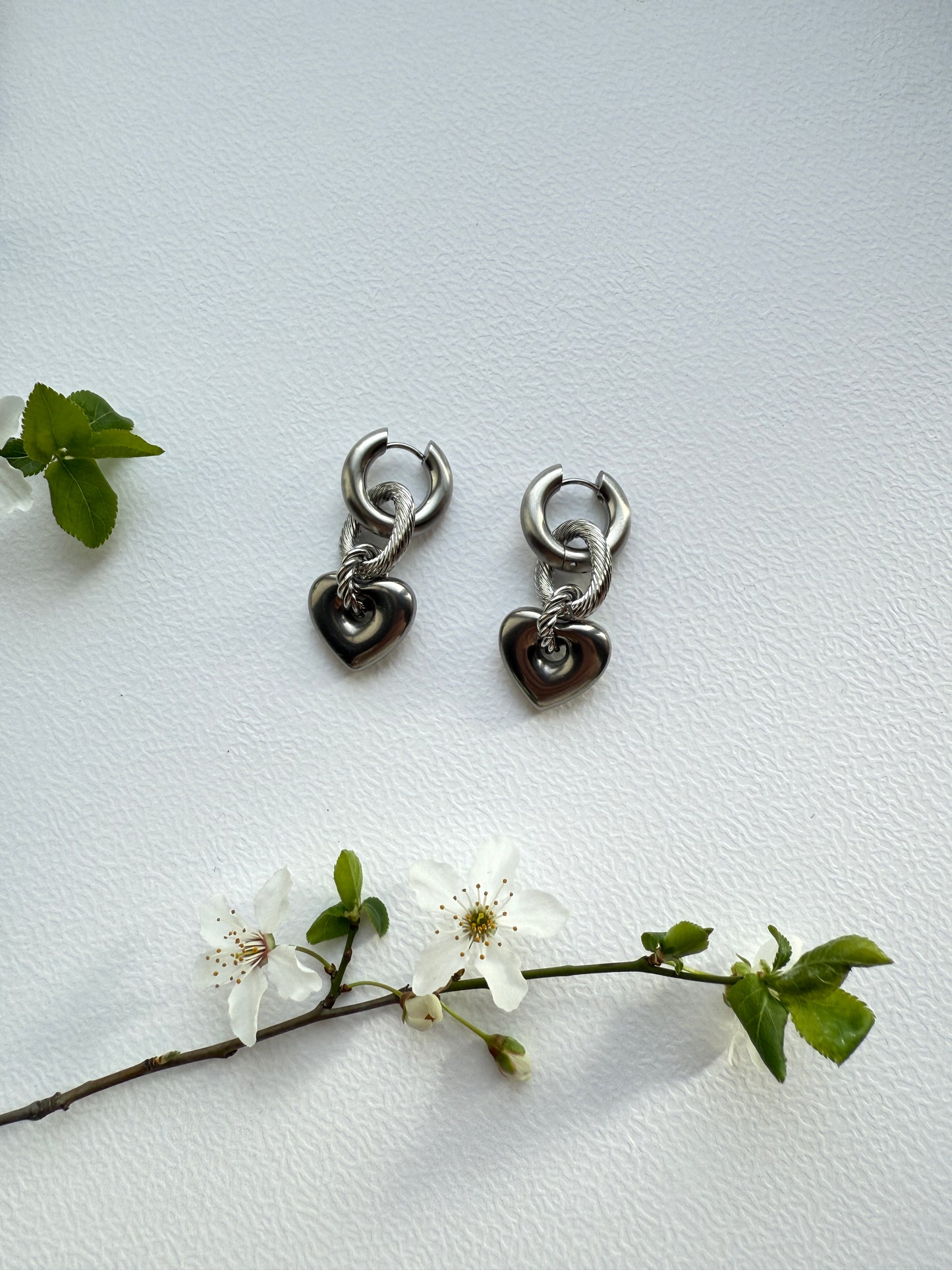 Chunky heart earrings