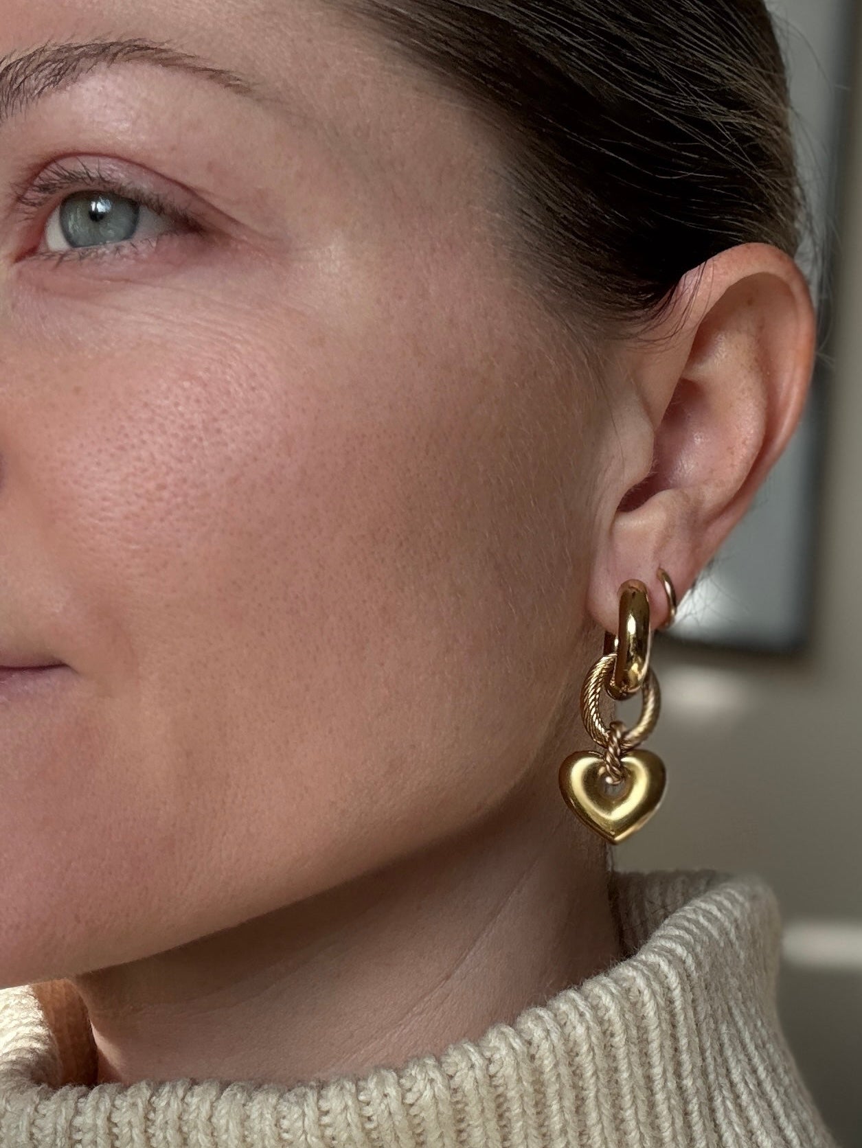 Chunky heart earrings