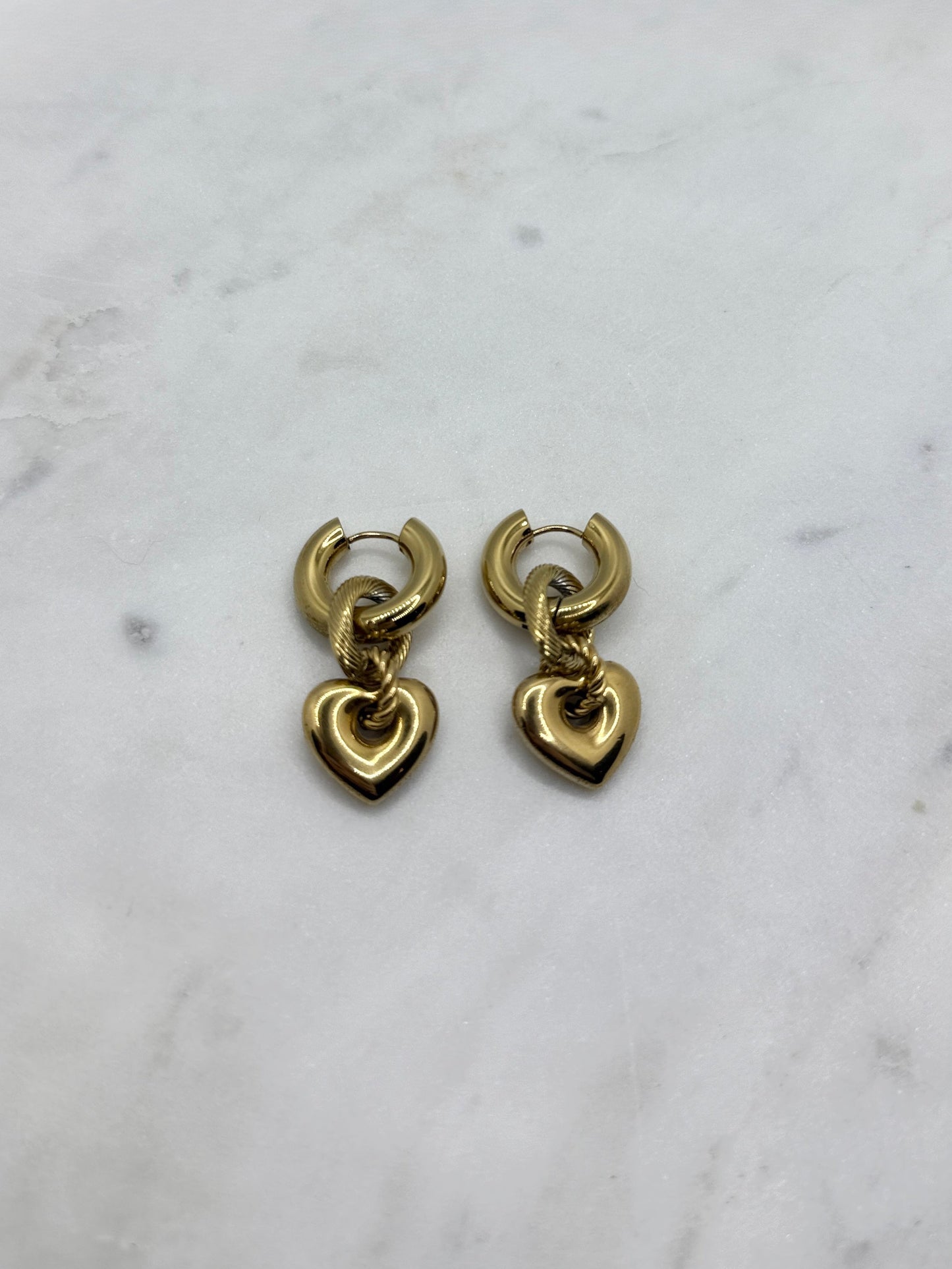 Chunky heart earrings