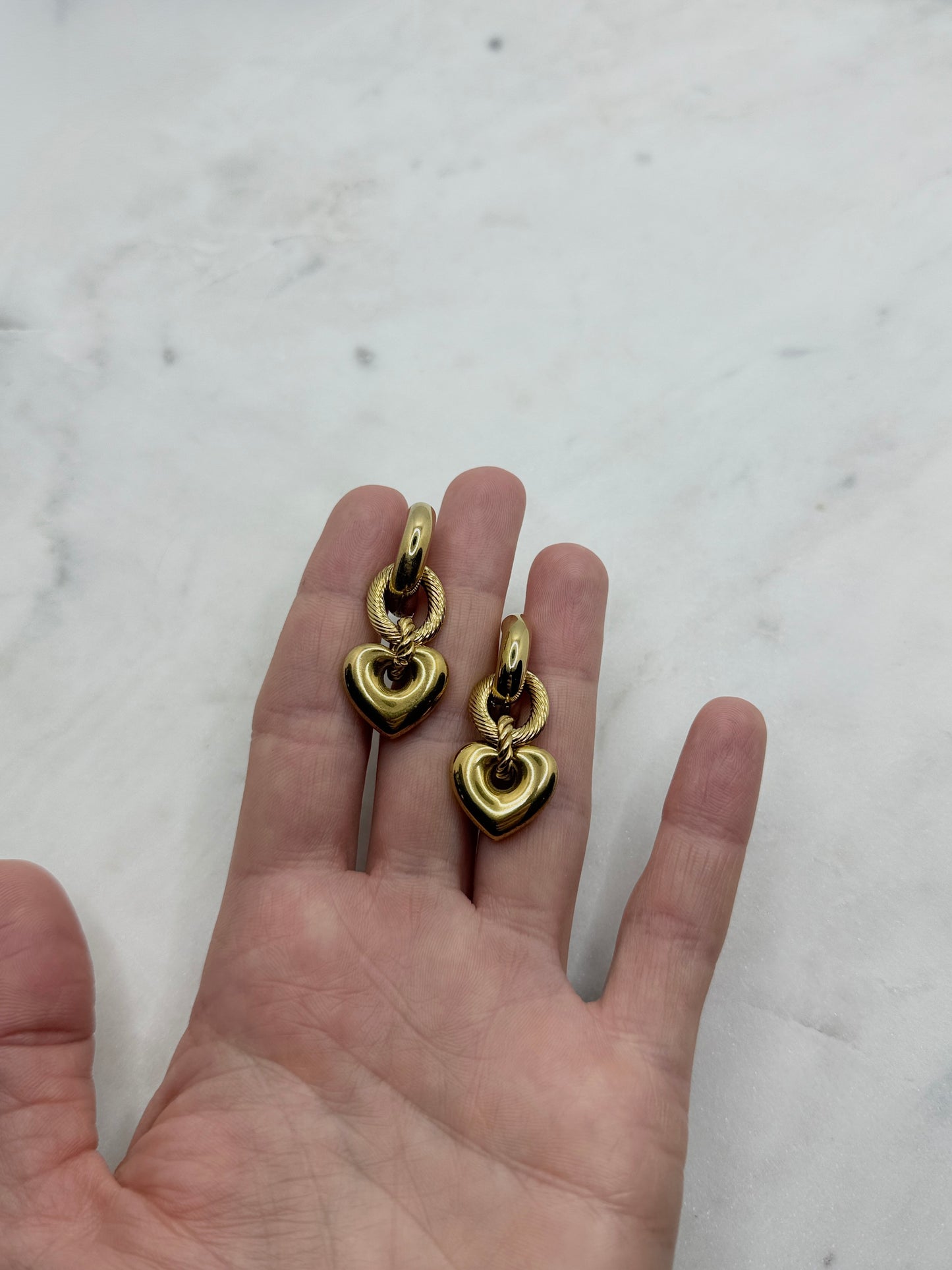 Chunky heart earrings